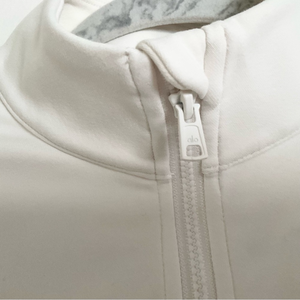 Alo Yoga Airbrush Corset Full Zip Jacket Ivory XS - Picture 6 of 14